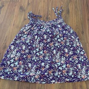 Old Navy purple floral spaghetti strap top cotton size XS Boho chic